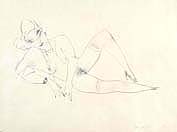 ALBERTO MANFREDI, The model, black chalk
